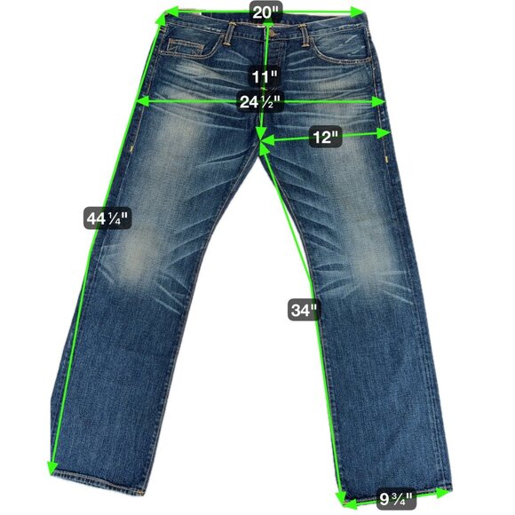 True Religion Mens 38 Bobby Blue Jeans 90s Y2K Buttons Casual Comfort Western - Picture 2 of 13